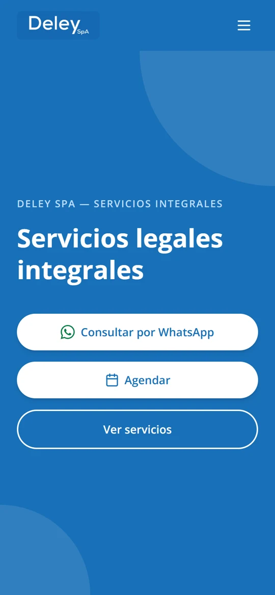 The Deley website on a phone