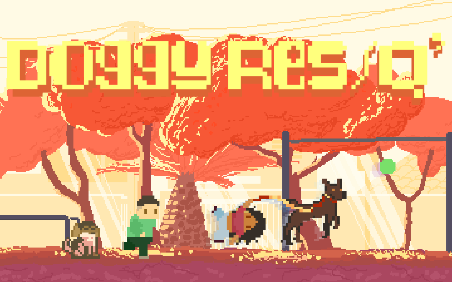 Doggy Res/Q title screen in a browser